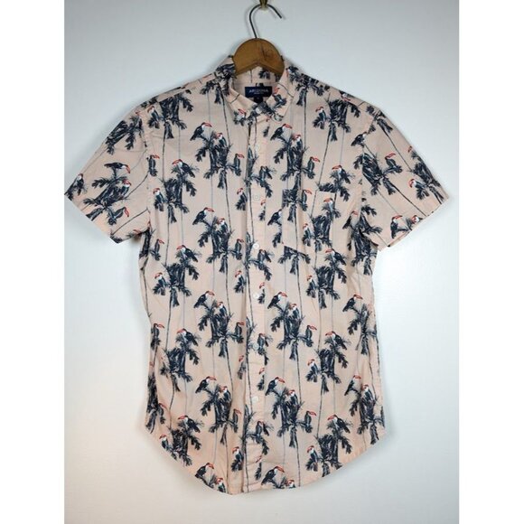 Arizona Button Down Shirt Men's Size Small Hawaiian Bird Resort Travel Summer - Picture 4 of 4